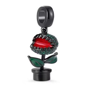 NWOT Piranha Flower Pendant Dangle Charm Sterling Silver 925